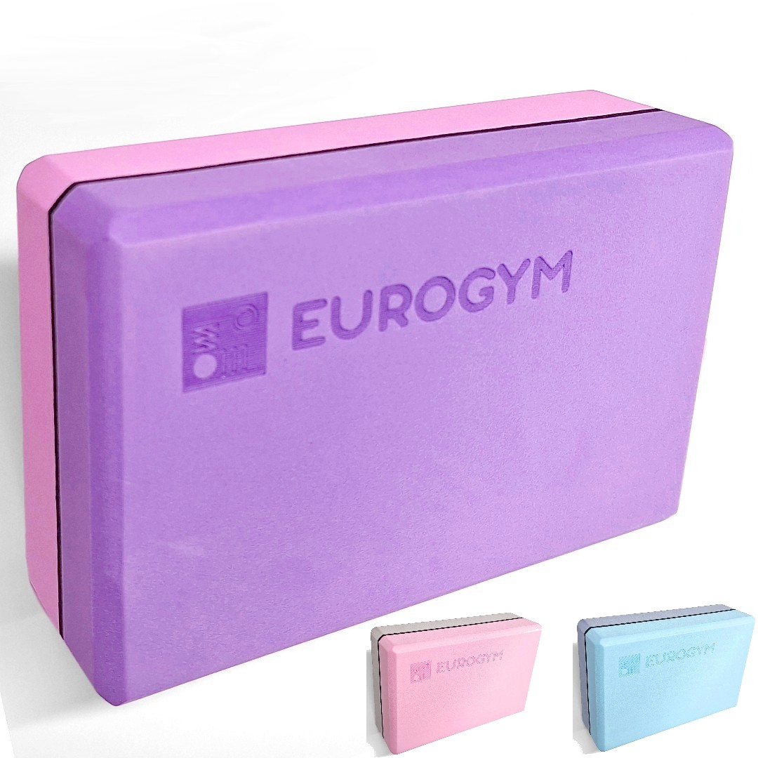 Yoga-Mad Half Yoga Block-EVA Foam Bloc Mixte, Bleu